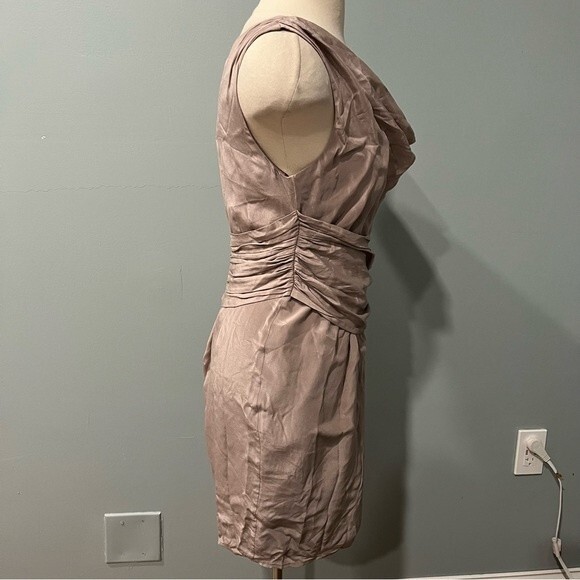 Bebe Robbie 100% Silk Cowl Neck Dress Size Small - Picture 4 of 9